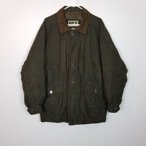 RFT RAINFOREST Zip Button Down Filled Puffer Jacket Brown Size Medium ~ 4625